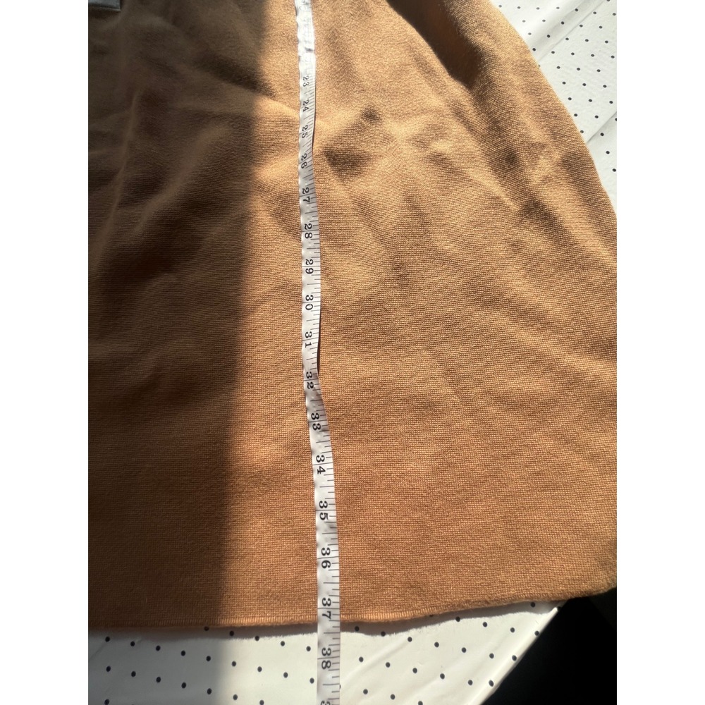 Talbots Camel Knit Sweater Dress Gold Button Old Money Preppy Midi Brown M - Picture 6 of 9